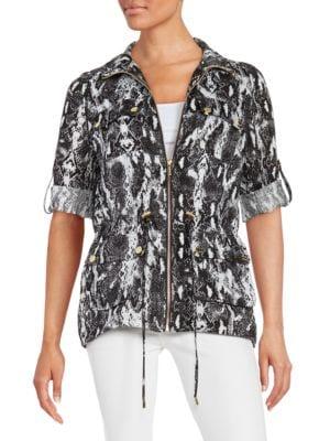 Calvin Klein Printed Linen Jacket
