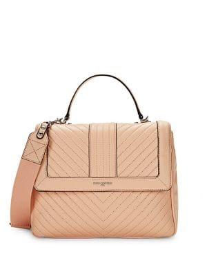 Karl Lagerfeld Paris Charlotte Foldover Leather Satchel