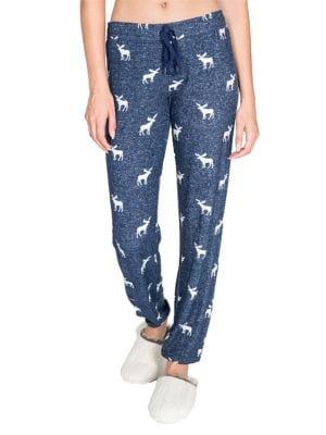 Pj Salvage Moose-print Drawstring Pants