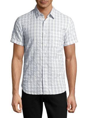 Lucky Brand Checkered Cotton Button-down Shirt