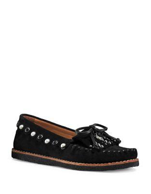 Coach Studded Leather Loafers