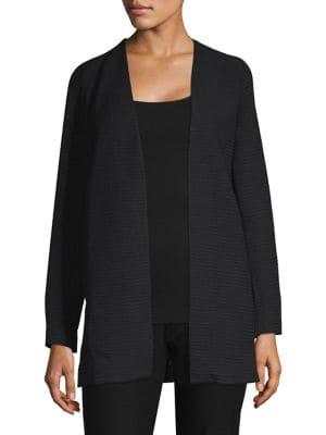 Eileen Fisher Geometric Stretch Open Jacket