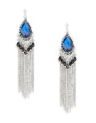 Design Lab Lord & Taylor Teardrop Fringe Earrings