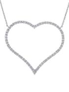 Sonatina 14k White Gold & Diamond Heart Necklace