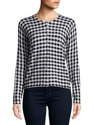Lord & Taylor Gingham Cardigan