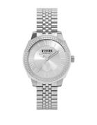 Versus Versace Chelsea Pave Stainless Steel Link Bracelet Watch, Sov030015