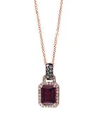 Effy 14k Rose Gold And Brown Diamond Pendant Necklace