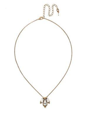 Sorrelli Core Embroidered Trifecta Crystal Pendant Necklace