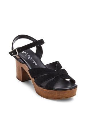 Matisse Adella Suede And Wood Sandals