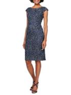 Alex Evenings Embroidered Cap Sleeve Sheath Dress