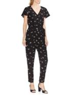 Vince Camuto Oasis Bloom Floral Tie-front Jumpsuit