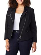Rebel Wilson X Angels Plus Asymmetrical-zip Moto Jacket