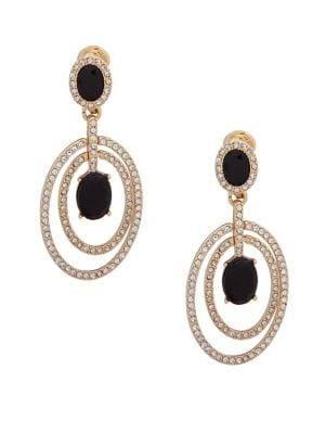 Anne Klein Orbital Crystal Drop Earrings