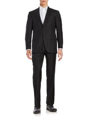 Hart Schaffner Marx 2-button Grey Wool Suit
