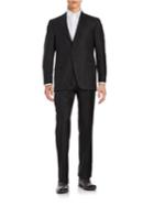 Hart Schaffner Marx 2-button Grey Wool Suit