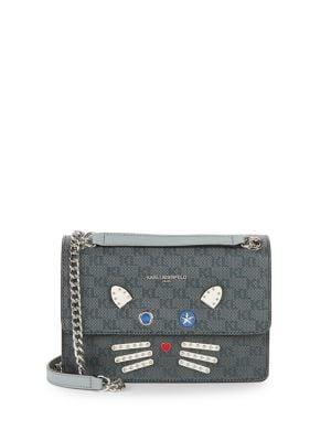 Karl Lagerfeld Paris Cat Applique Logo Crossbody