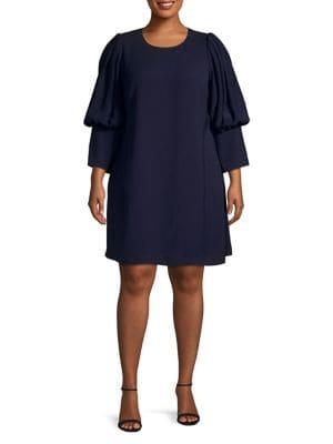 Eliza J Plus Puffed-sleeve Dress