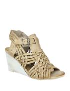 Naughty Monkey Dually Noted Leather Wedge Sandals