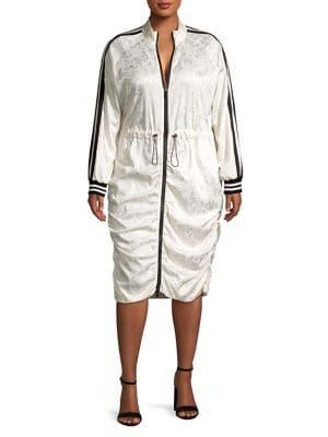Rachel Rachel Roy Plus Floral Full-zip Anorak