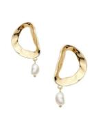 Design Lab Goldtone Faux-pearl Drop Earrings