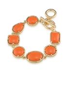 1st And Gorgeous Multi-shape Flex Toggle Bracelet- Orange