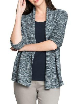 Nic+zoe Marled Open Front Cardigan