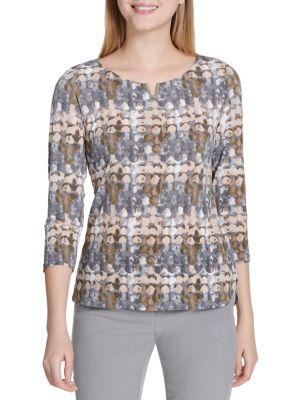 Calvin Klein Three-quarter Printed Top