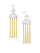 Jessica Simpson Many Moons Two-tone Textured Drop Earrings