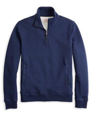 Brooks Brothers Red Fleece Pique Fleece Half-zip Sweater
