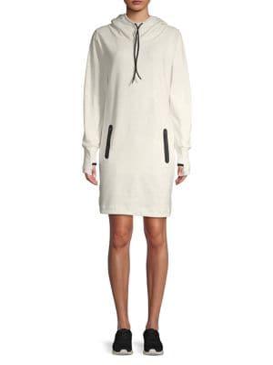 Marc New York Performance Drawstring Hood Funnel Dress