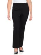 B Collection By Bobeau Solid Fit-and-flare Pants