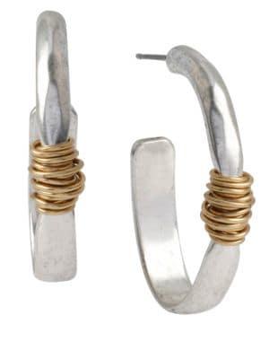 Robert Lee Morris Two-tone Open Hoop Earrings
