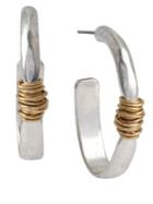 Robert Lee Morris Two-tone Open Hoop Earrings