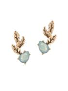 Lonna & Lilly Leafy Faceted Stone Crawler Earrings