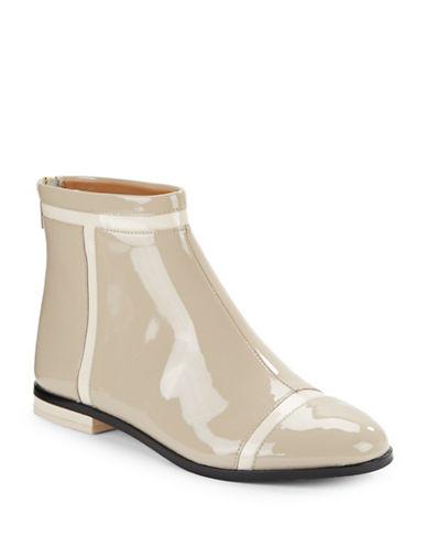 Calvin Klein Cari Patent Leather Ankle Boots