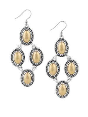 Lucky Brand September Chase Pave Gem Chandelier Earrings