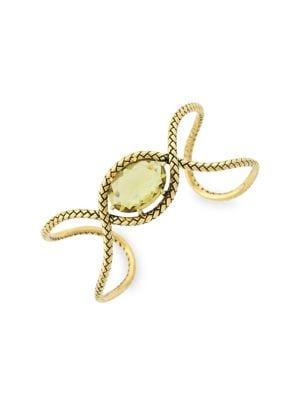 Etienne Aigner Goldtone Woven Cuff Bracelet