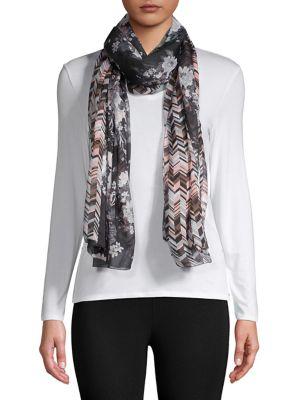 Cejon Chevron & Floral Scarf