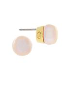 Cole Haan 8.5mm Round Pink Freshwater Pearl Stud Earrings