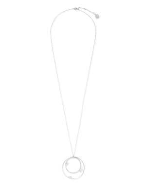 Vince Camuto Silvertone And Cubic Zirconia Open Ring Necklace