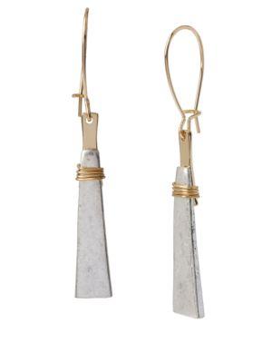 Robert Lee Morris Blue Dimensions Two-tone Drop Earrings