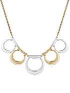 Lucky Brand Nouveau Americana Crystal And Two-tone Collar Link Necklace