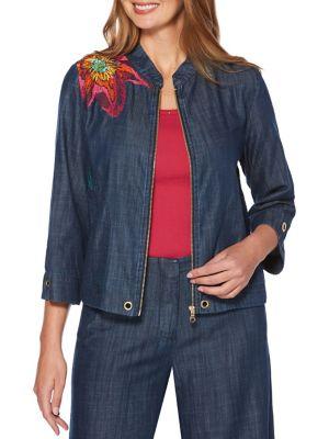 Rafaella Floral-embroidered Jacket