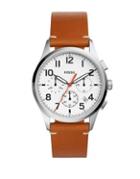 Fossil Casual Stainless Steel Leather Chronograph Watch