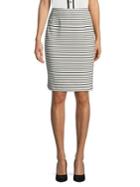Nipon Boutique Plus Striped Pencil Skirt