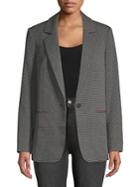 Highline Collective Houndstooth Boxy Long Blazer