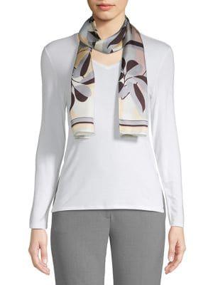 Echo Geometric Silk Scarf
