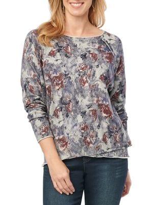 Democracy Floral Cotton Sweater