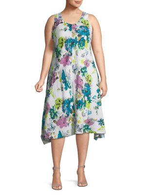 Context Plus Floral Print Sleeveless Dress