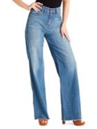 Ella Moss Wide Leg Raw-edge Side Stripe Jeans